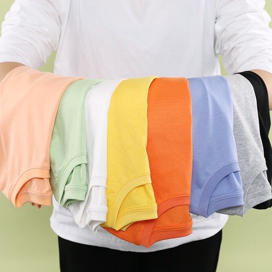 Áo phông trơn cộc tay cho bé trai bé gái TANOSA phông chất coton 10-25kg
