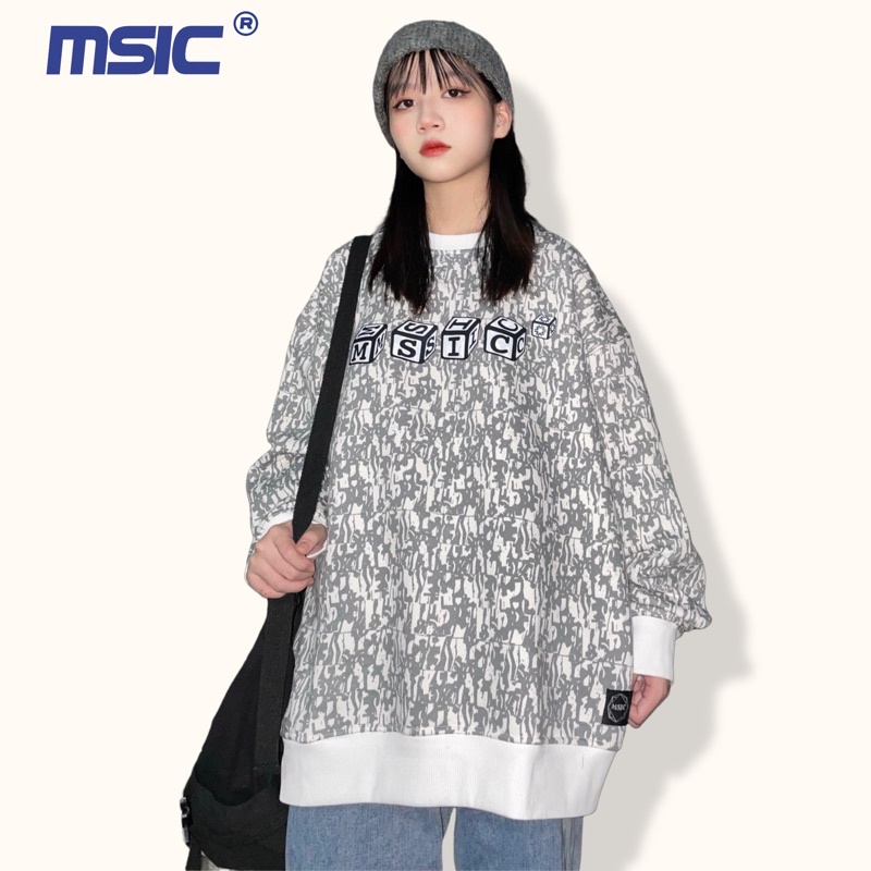 Áo sweater Texture Trắng