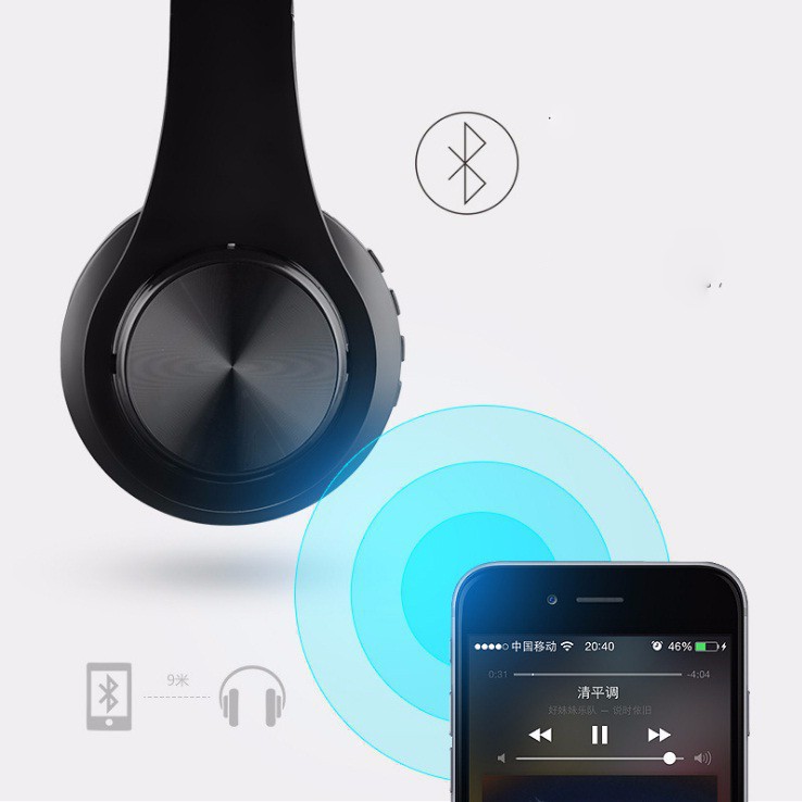 ( Giá hủy diệt) Tai nghe Bluetooth chụp tai B3 hỗ trợ thẻ nhớ, âm bass khỏe có thể gập lại - miễn phí vận chuyển