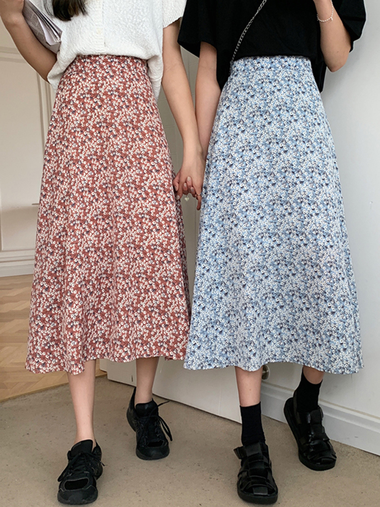 (Có sẵn) Chân váy hoa nhí dáng maxi kèm ảnh thật hàng Quảng Châu ulzzang | BigBuy360 - bigbuy360.vn