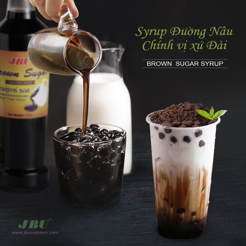 Syrup Đường Nâu- syrup đường đen Brown Sugar JBU - Can 5kg