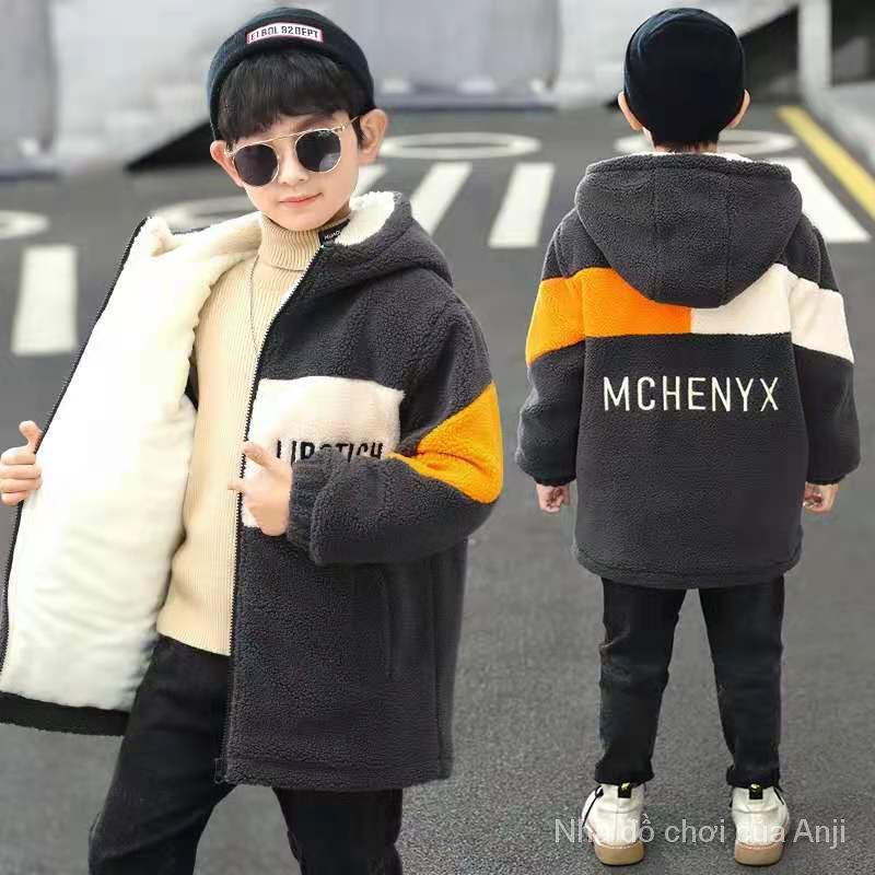 Korean Version Winter Baby Boys Thick Velvet Warm Fur Liner Jacket