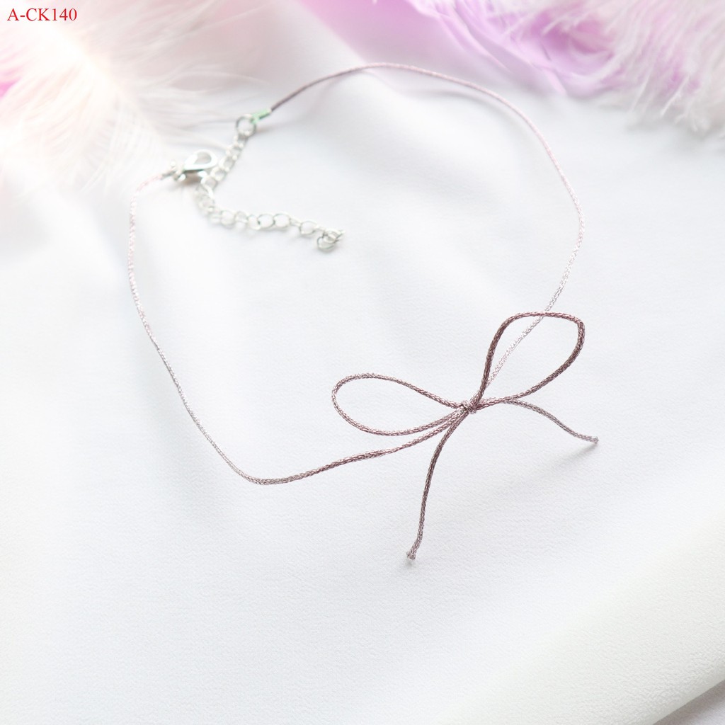 Choker màu hồng tím kim tuyến xinh xắn A-CK139-141 Maycorner