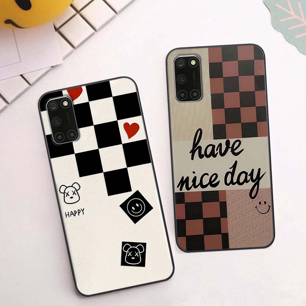 Ốp Oppo A52 / A92 caro trái tim cá tính, thời trang siêu đẹp, siêu phong cách
