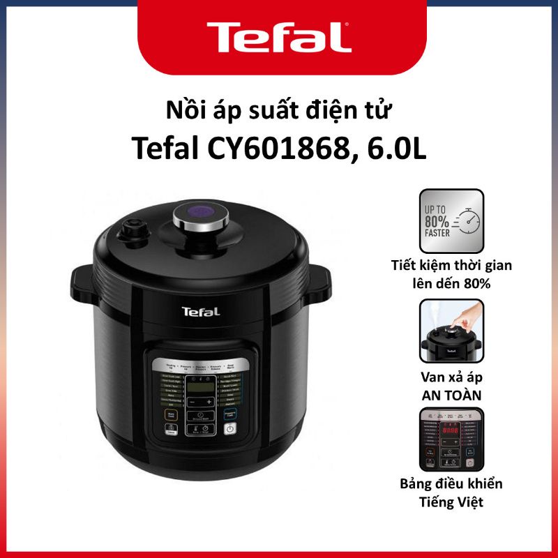 Nồi áp suất điện Tefal Home Chef CY601868 - 6.0L