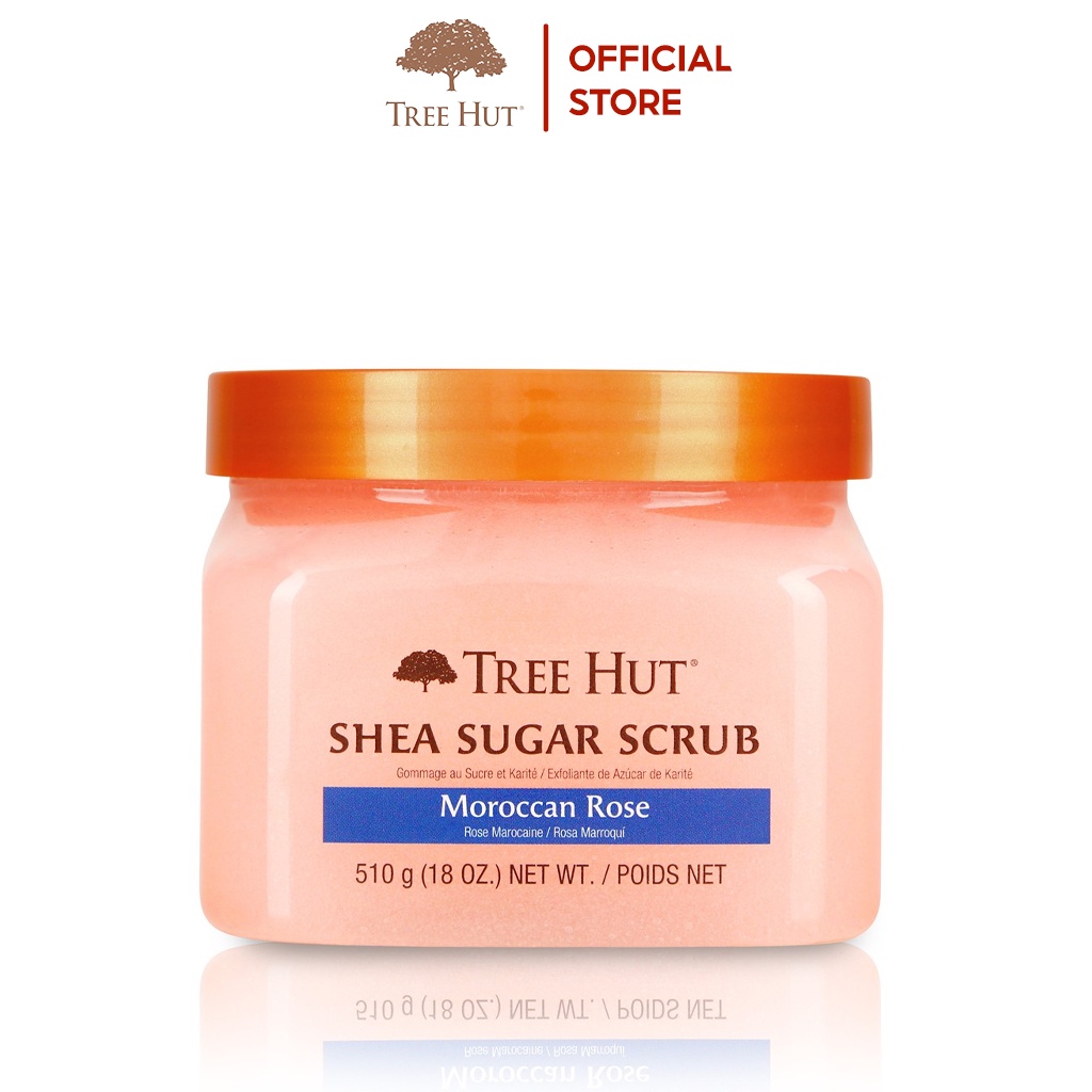 Tẩy tế bào chết cơ thể Tree Hut Shea Sugar Scrub Moroccan Rose