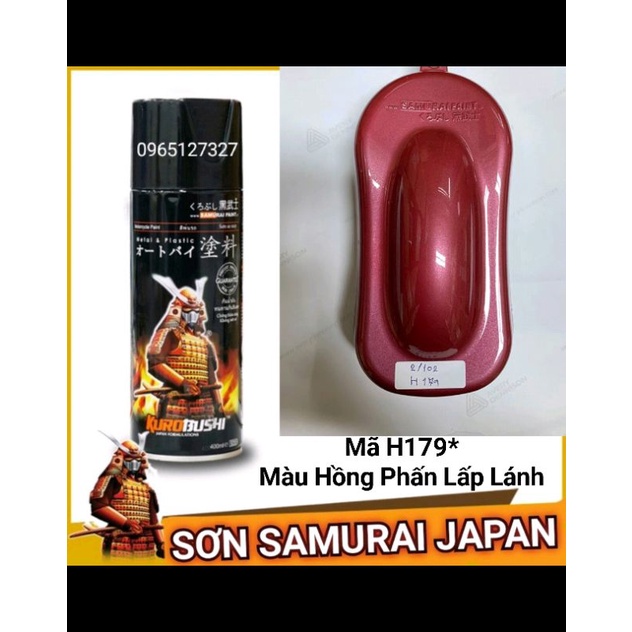 Sơn xịt Samurai Japan Màu Hồng Phấn Lấp Lánh . Mã H179*