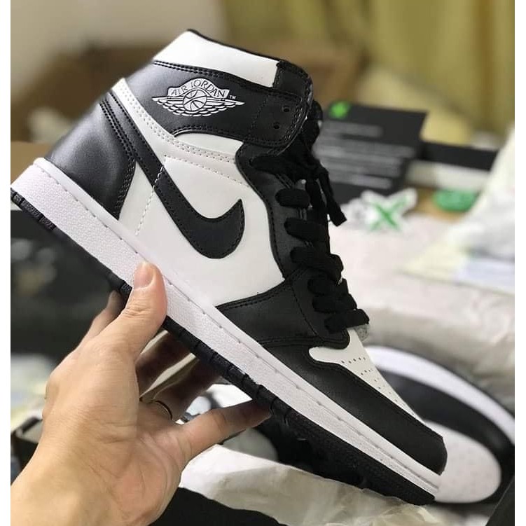 Giày thể thao sneaker Air Jordan Cổ Cao, JD1 panda đen trắng full box - Hot trend 2021 | BigBuy360 - bigbuy360.vn