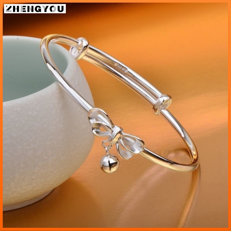 Vòng đeo tay RINHOO bằng bạc thanh lịch thời trang cho nam và nữ