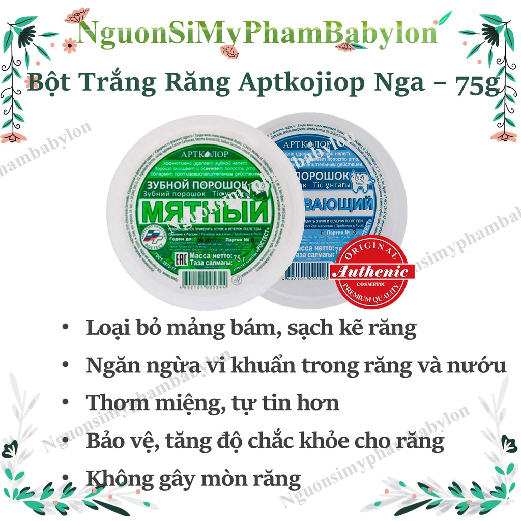 Bột Trắng Răng Aptkojiop Nga - 75g