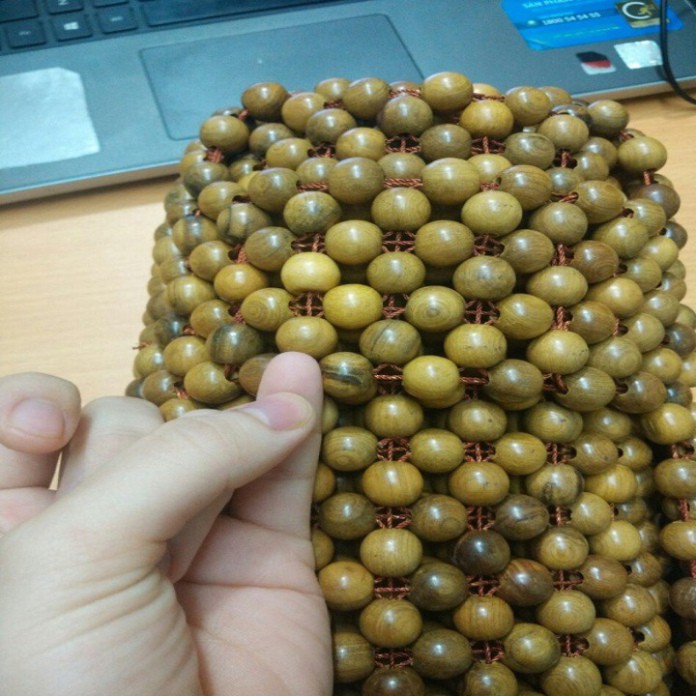 Sản Phẩm Bộ hạt gỗ tựa lưng massage ô tô cao cấp 100% gỗ Bách Xanh tự nhiên BX-M .