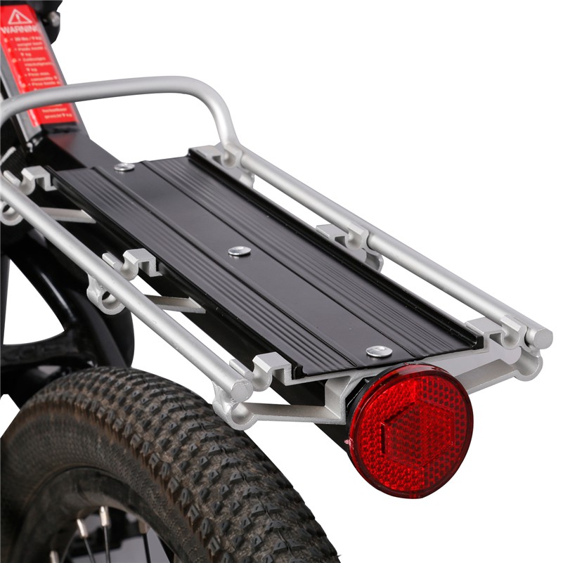 Giá để đồ WEST BIKING gắn ghế sau chở hành lý cho có đai an toàn và đèn hậu an toàn chịu lực 10kg