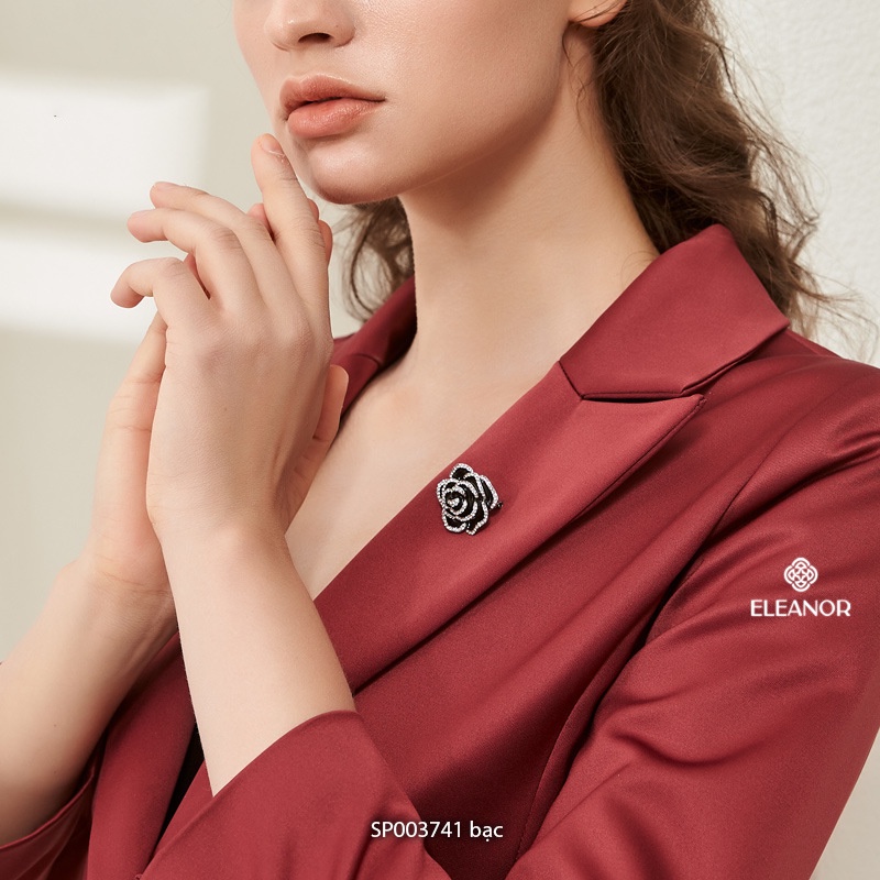 Ghim cài áo nữ Eleanor Accessories hình bông hoa đính đá phụ kiện trang sức thời trang quý phái