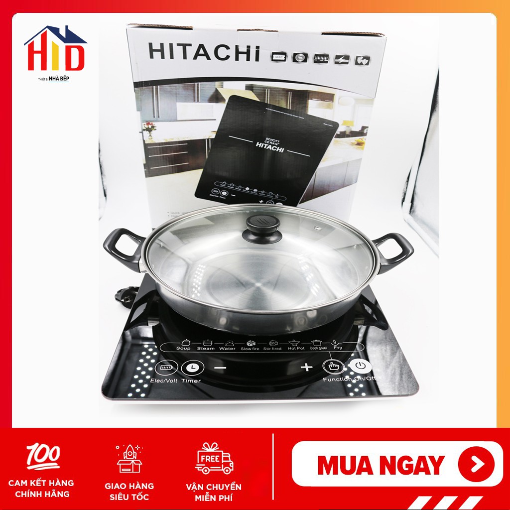 [HÀNG CHÍNH HÃNG] Bếp từ đơn cao cấp HITACHI DH-15T7 tặng kèm nồi, bộ đôi hoàn hảo