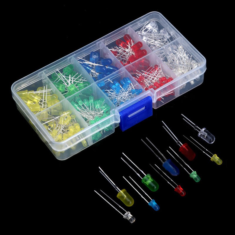 Set 200 Điốt Đèn Led 3mm / 5mm | BigBuy360 - bigbuy360.vn