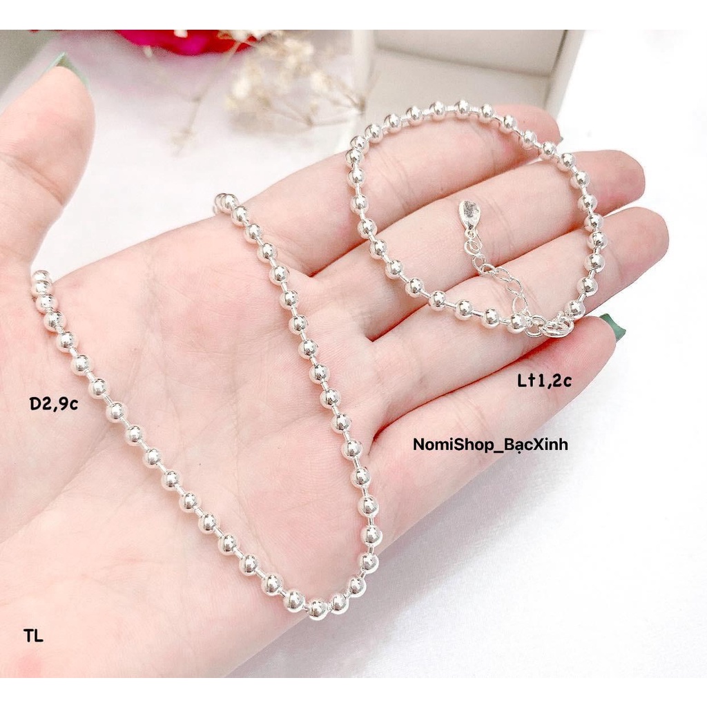 Dây chuyền lắc tay cho bé siêu xinh 2 kiểu bi hot hit thời trang cho bé yêu Mainomi Shop Bạc Xinh