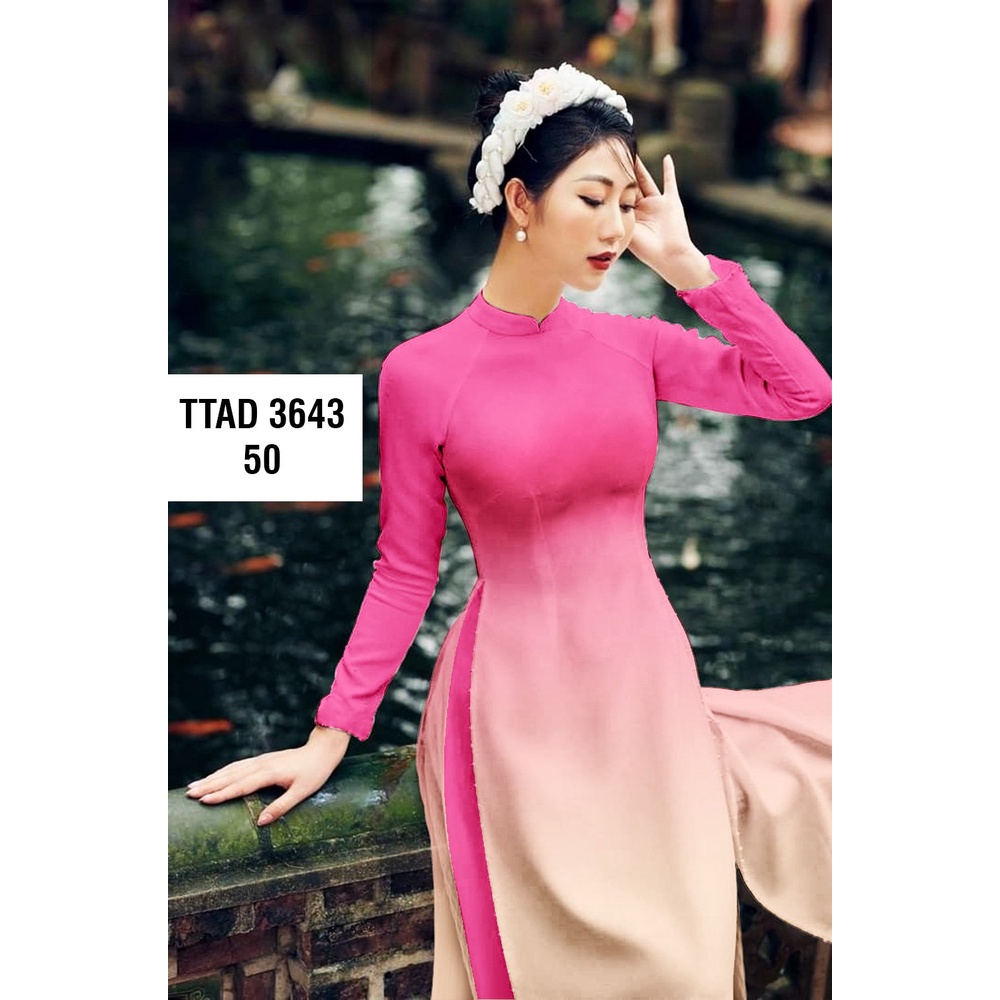 VẢI MAY ÁO DÀI IN KỸ THUẬT SỐ MÀU SẮC OMBRE