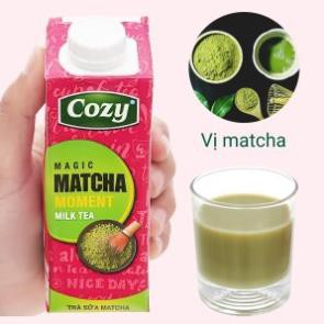 Lốc 4 Hộp Trà Sữa Matcha Cozy Siêu Ngon (chai 225ml)