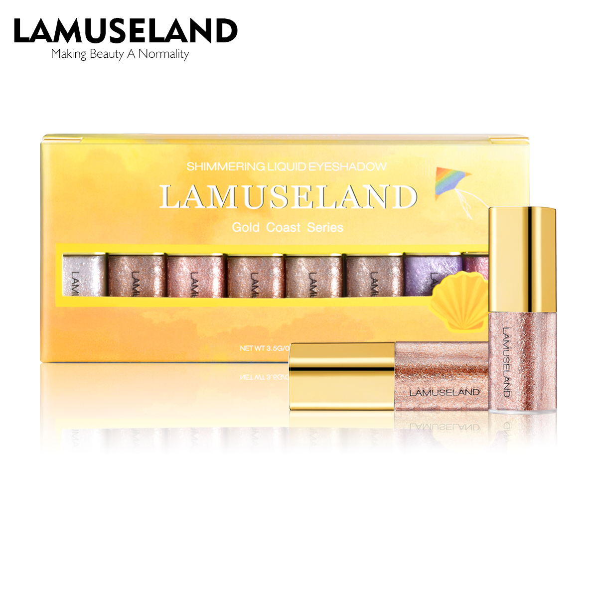 Bộ Phấn Mắt LAMUSELAND LA4008 69g Dạng Lỏng 8 Màu Nhũ Trang Điểm Làm Đẹp | BigBuy360 - bigbuy360.vn