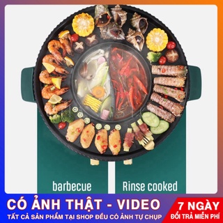BẾP LẨU NƯỚNG KHÔNG KHÓI  Tròn hónghuangxi-8625 💖  - MTX Mart