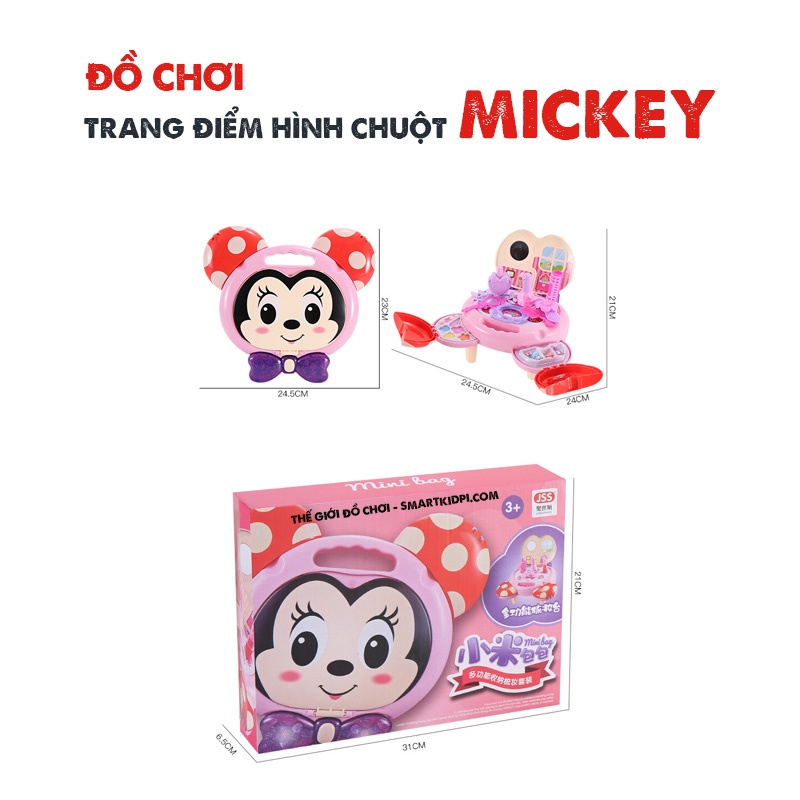 [ẢNH THẬT] ĐỒ CHƠI TRANG ĐIỂM HÌNH CHUỘT MICKEY CÓ ĐÈN - FULL BỘ TRANG ĐIỂM