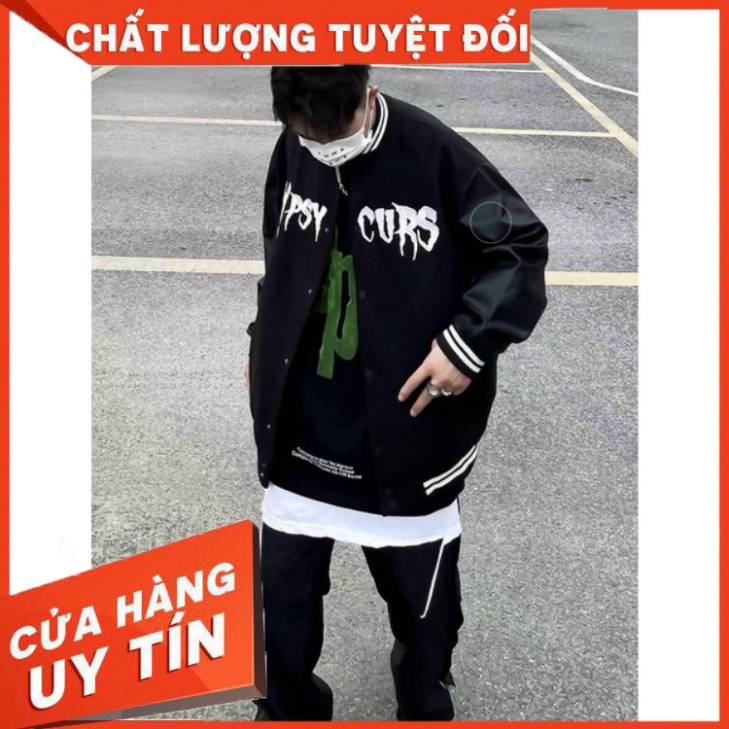 ÁO BOMBER KAKI PHỐI TAY DA UNISEX NAM NỮ (hình chụp thật) - Hàng nhập khẩu
