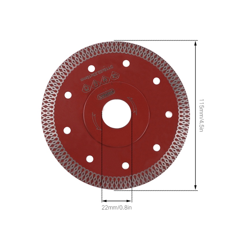 115 / 125mm Phong cách sóng Lưỡi cưa kim cương cho gạch sứ gốm sứ Cắt khô đĩa tích cực đá hoa cương Đá granit Lưỡi cưa