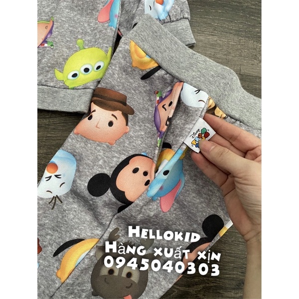 Bộ nỉ hoạt hình ngộ nghĩnh bé trai và bé gái ( fom to)