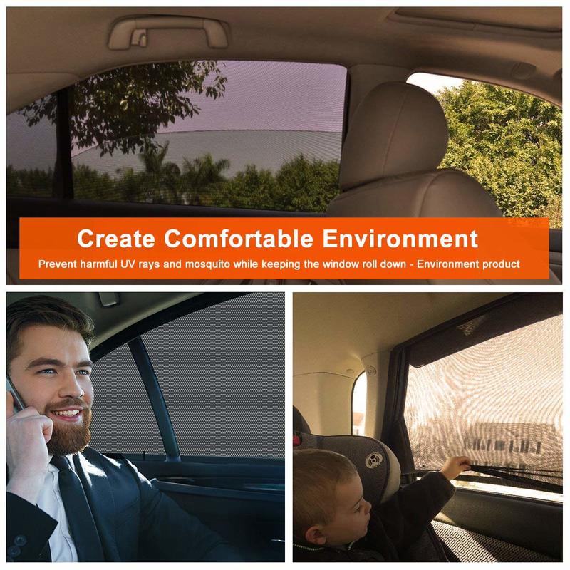 Set 2 Tấm Lưới Che Nắng Cửa Sổ Xe Hơi Thoáng Khí | BigBuy360 - bigbuy360.vn