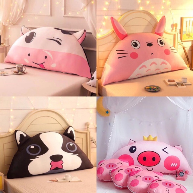 [Mã LIFEHLDEC giảm 10% đơn 99k] Gối tựa kê đầu giường cute size 1m5x65 sẵn hàng (ảnh chụp thật sản phẩm) được chọn mẫu