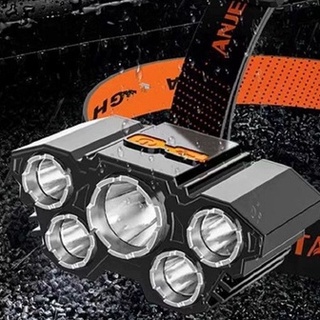 Đèn Siêu Sáng Sạc Tích Điện 5 Bóng Nhiều Chế Độ Sáng Chống Nước Đèn Năng Lượng Mặt Trời Asaki