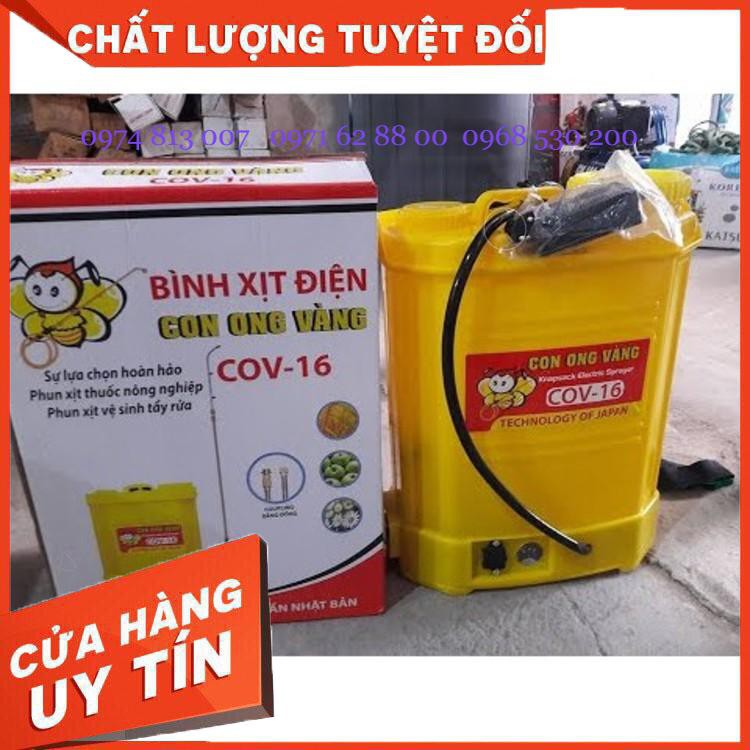 Bình xịt điện COV 16 lít, Máy xịt thuốc chạy điện đeo vai Giá cực Rẻ