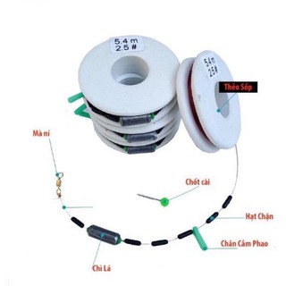 Trục thẻo câu đài buộc sẵn trục câu đài trục thẻo câu cần tay tiện lợi