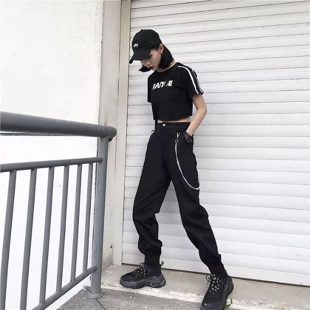 Quần Jogger kaki kèm xích