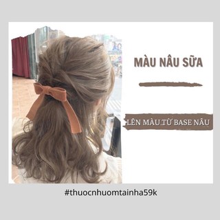 Thuốc nhuộm màu nâu sữa milk tea kèm oxy găng tay buddyhairs chengloverhairs