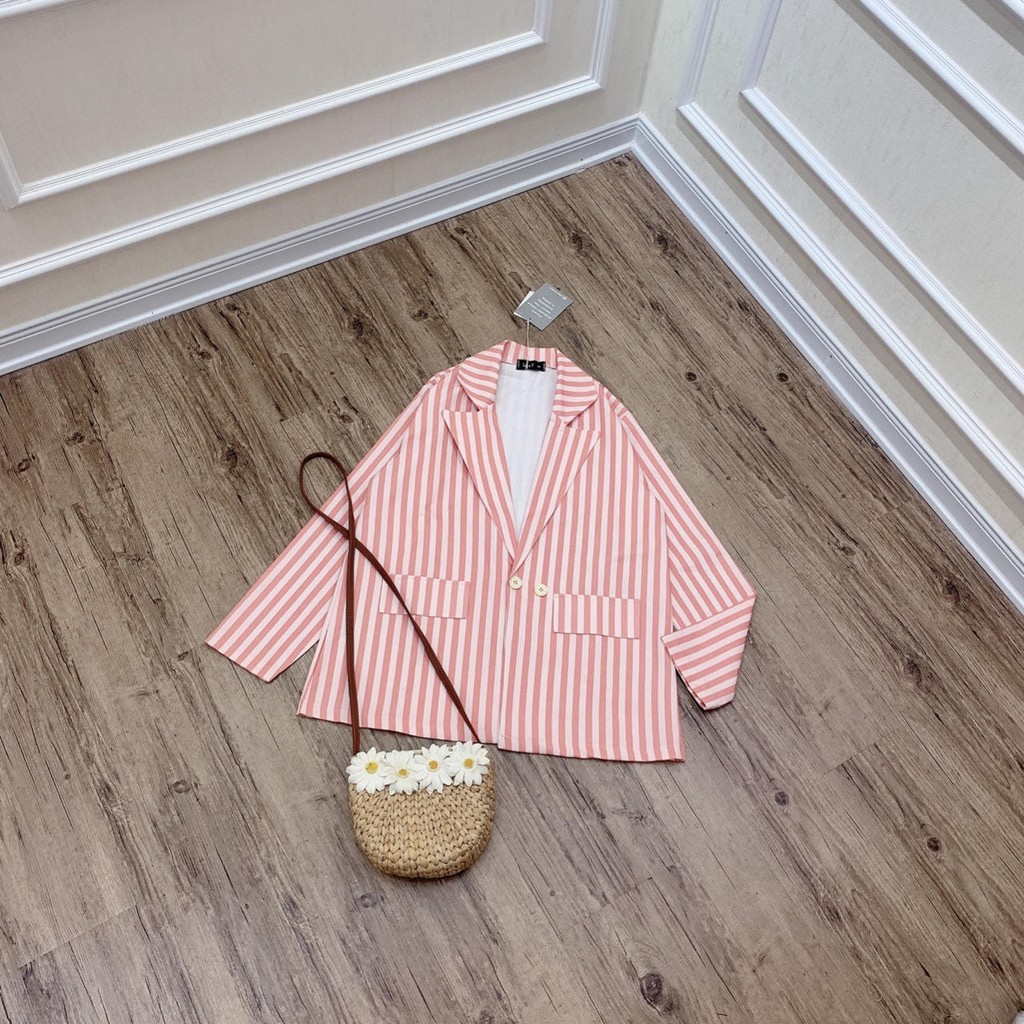 Áo vest nữ blazer kẻ sọc ullzang phong cách Hàn Quốc F12 | BigBuy360 - bigbuy360.vn