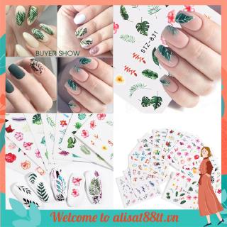 Miếng dán trang trí móng họa tiết hoa lá thời trang xinh xắn