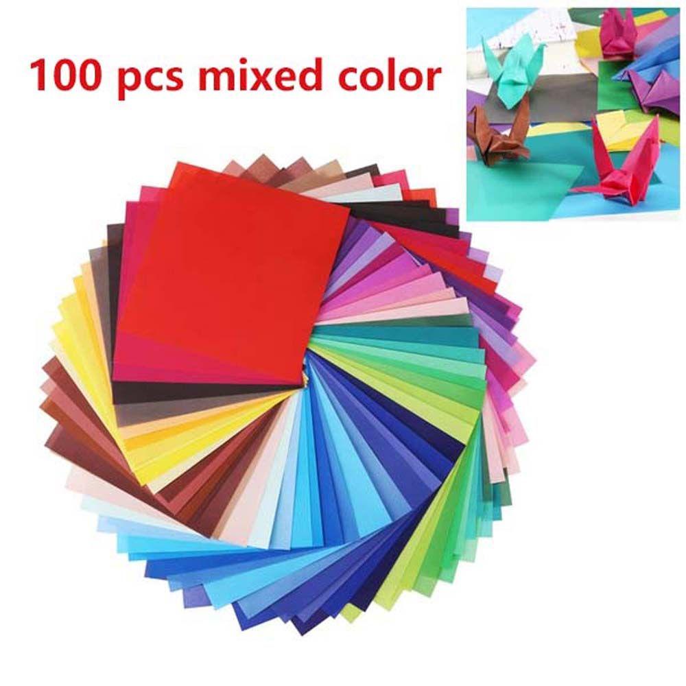 Giấy Xếp Origami Hình Vuông Hai Mặt Nhiều Màu Sắc Dùng Trang Trí Tường