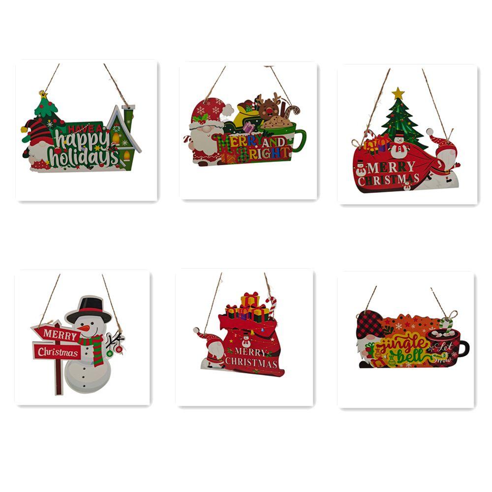 KUNHEV Phụ Kiện Treo Trang Trí Giáng Sinh / Năm Mới Bằng Gỗ DIY