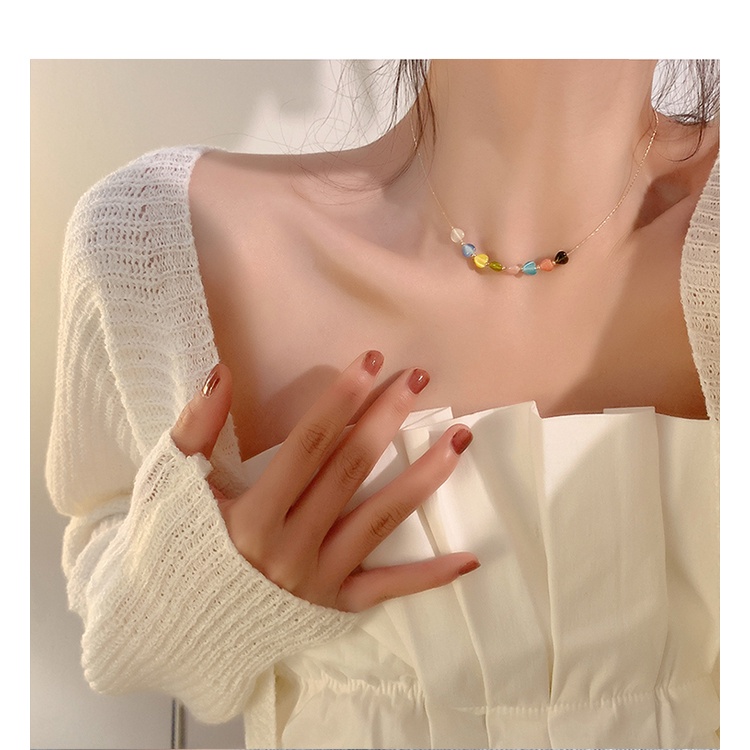 Vòng cổ Mặt Trái Tim Đính Đá Sang Trọng