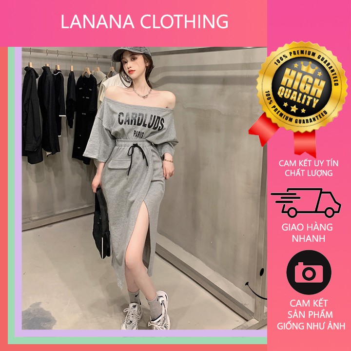 Đầm Thể Thao Body LANANA CLOTHING Dáng Suông Hack Dáng Size 50-55kg
