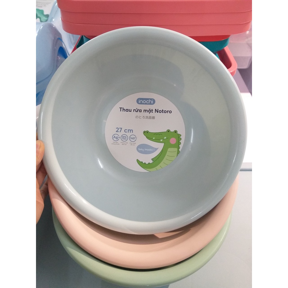 Thau Rửa Mặt Cho Trẻ Em 27cm Noroto Inochi Tiện Dụng Cho Mẹ An Toàn Cho Bé