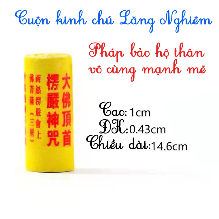 Cuộn Chú Lăng Nghiêm cho mặt dây chuyền