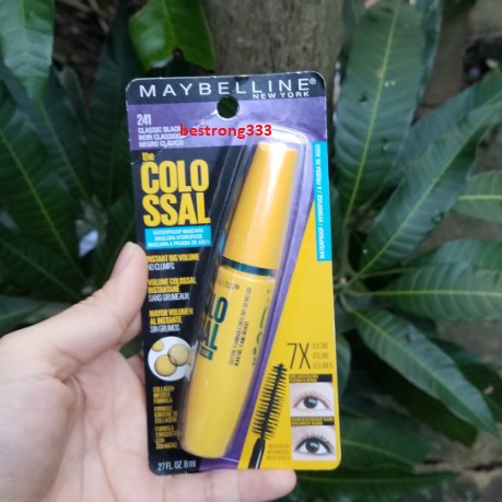 [HÀNG MỸ] Mascara Dưỡng Mi Collagen Dày Mi gấp 10 lần Maybelline New York Colossal Waterproof 9.2ml