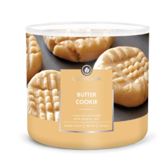 Nến Ly 3 Bấc Sáp Đậu Nành Goose Creek 14.5oz - 411g - Butter Cookie