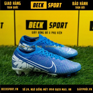 Giày Bóng Đá Mercurial 13 Vapor Elite Xanh Biển Trắng FG