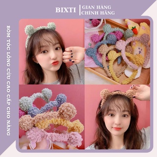 Bờm tóc Gấu BIXTI Băng Đô Rửa Mặt Hình gấu Dễ Thương Xinh Xắn