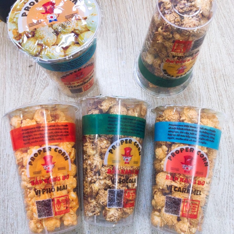 Bắp Rang Bơ Popcorn Vị Phô Mai/ Vị Socola/ Vị Caramen