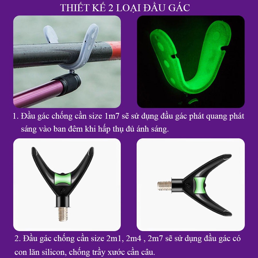 Chống Cần Câu Đài Gác Cần Câu Đài Rice Fishing chất liệu Carbon có thể thu gọn cao cấp KK-3