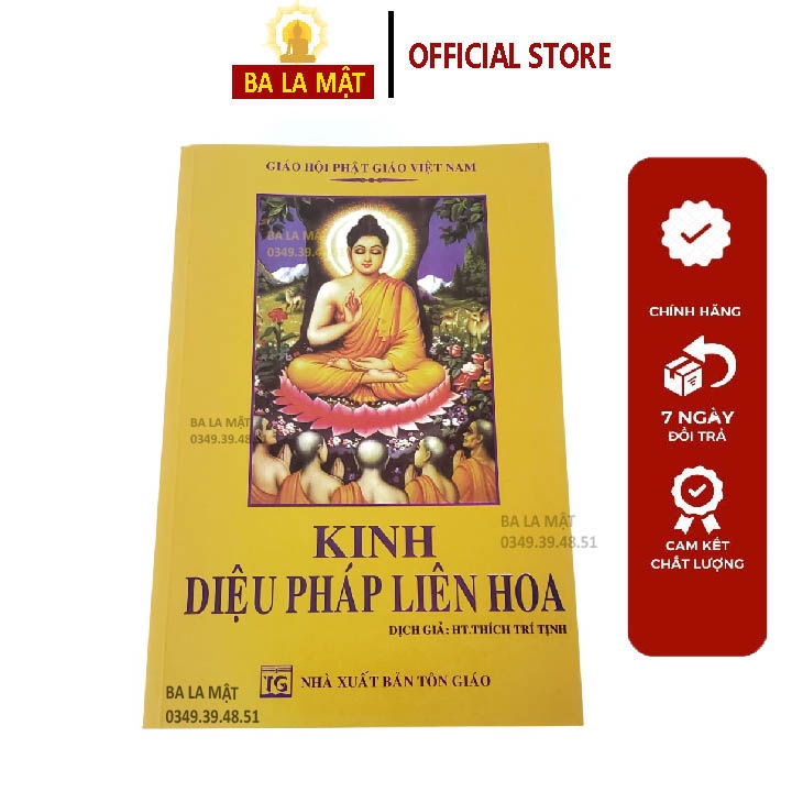 Sách - Kinh Diệu Pháp Liên Hoa Trọn Bộ Bìa Giấy